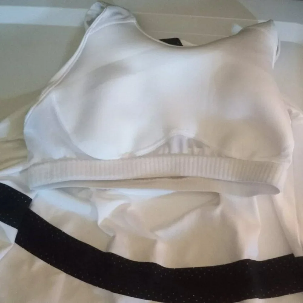 Nwt Nike Maria Sharapova Tennis Dress w/ Bra white black skirt M Medium